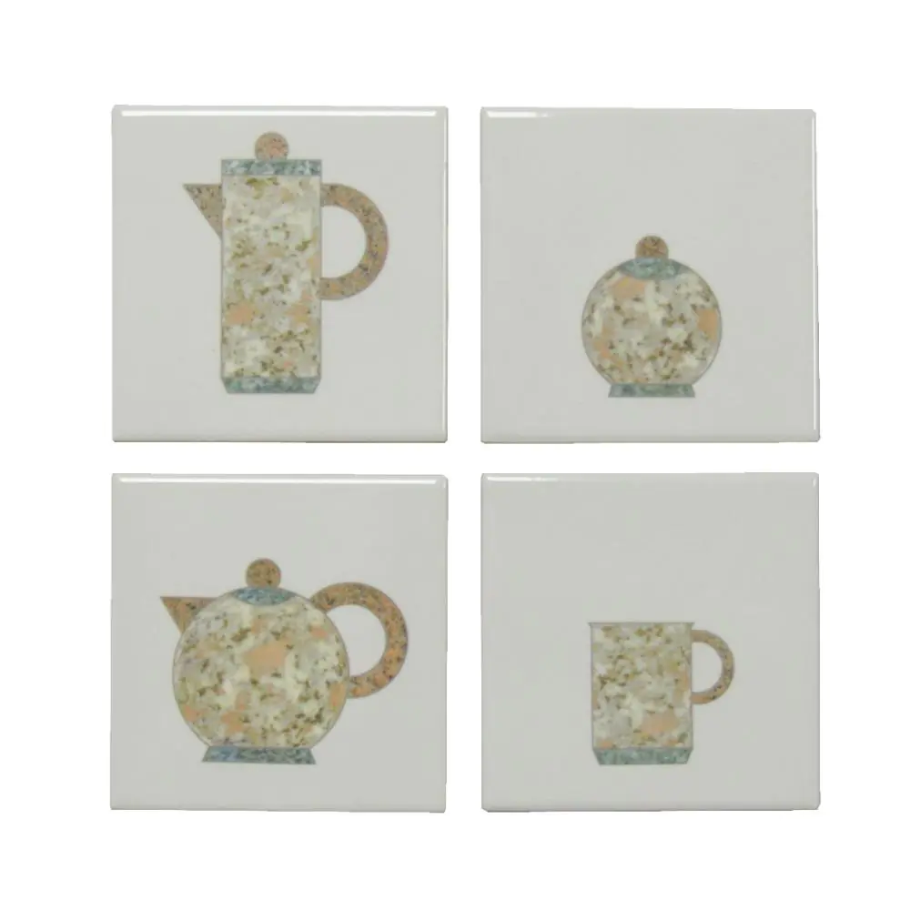 Mosaik Einleger Jasba 9013 Quadro weiß 4er Set Küchendekor 10x10 cm I.Sorte