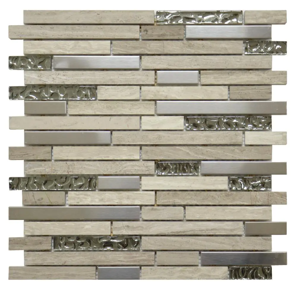 Mosaik HJ SPG15-193-98 grau beige silber 30x30 cm