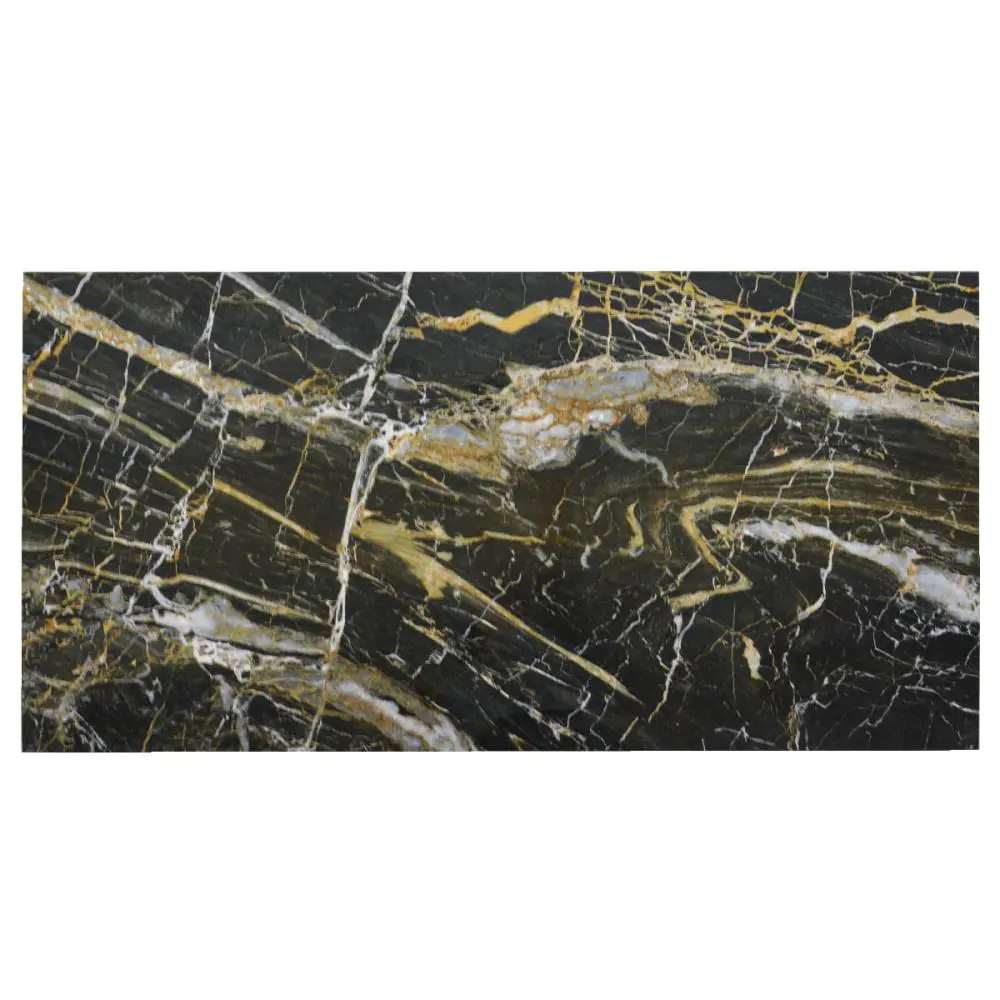 Bodenfliese Cifre Golden black pulido schwarz gold 60x120 cm I.Sorte