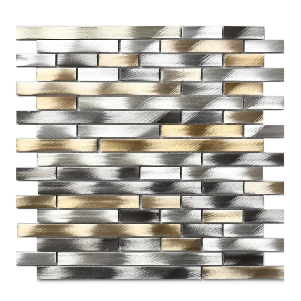 Mosaik Haju LC38 Malla Acero Plata bronze grau silber 30x30 cm I.Sorte