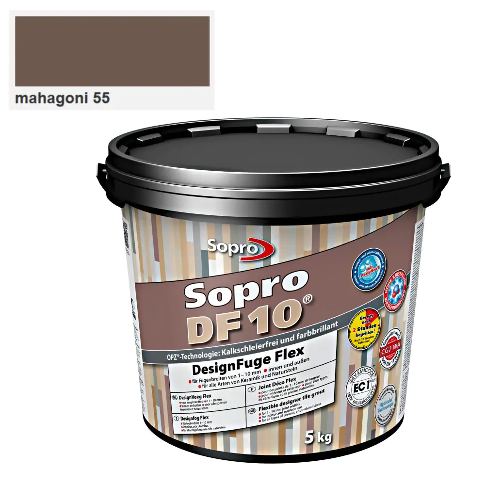 Fugenmasse Sopro 107505 Designfuge Flex DF 10 mahagoni 55 - 5 kg