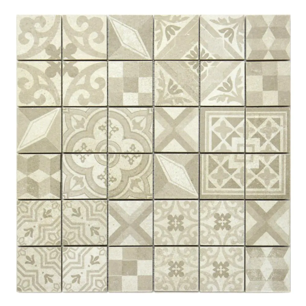 Mosaik Impronta Italgraniti SQP0MC Square Pattern Mix C beige schlamm 30x30 cm I.Sorte