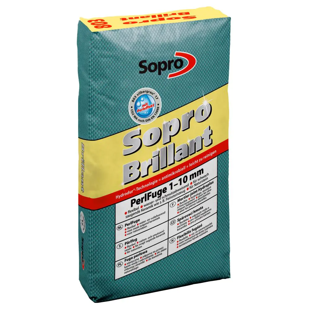 Fugenmasse Sopro 80415 Brilliant PerlFuge 1-10 mm grau - 15 kg