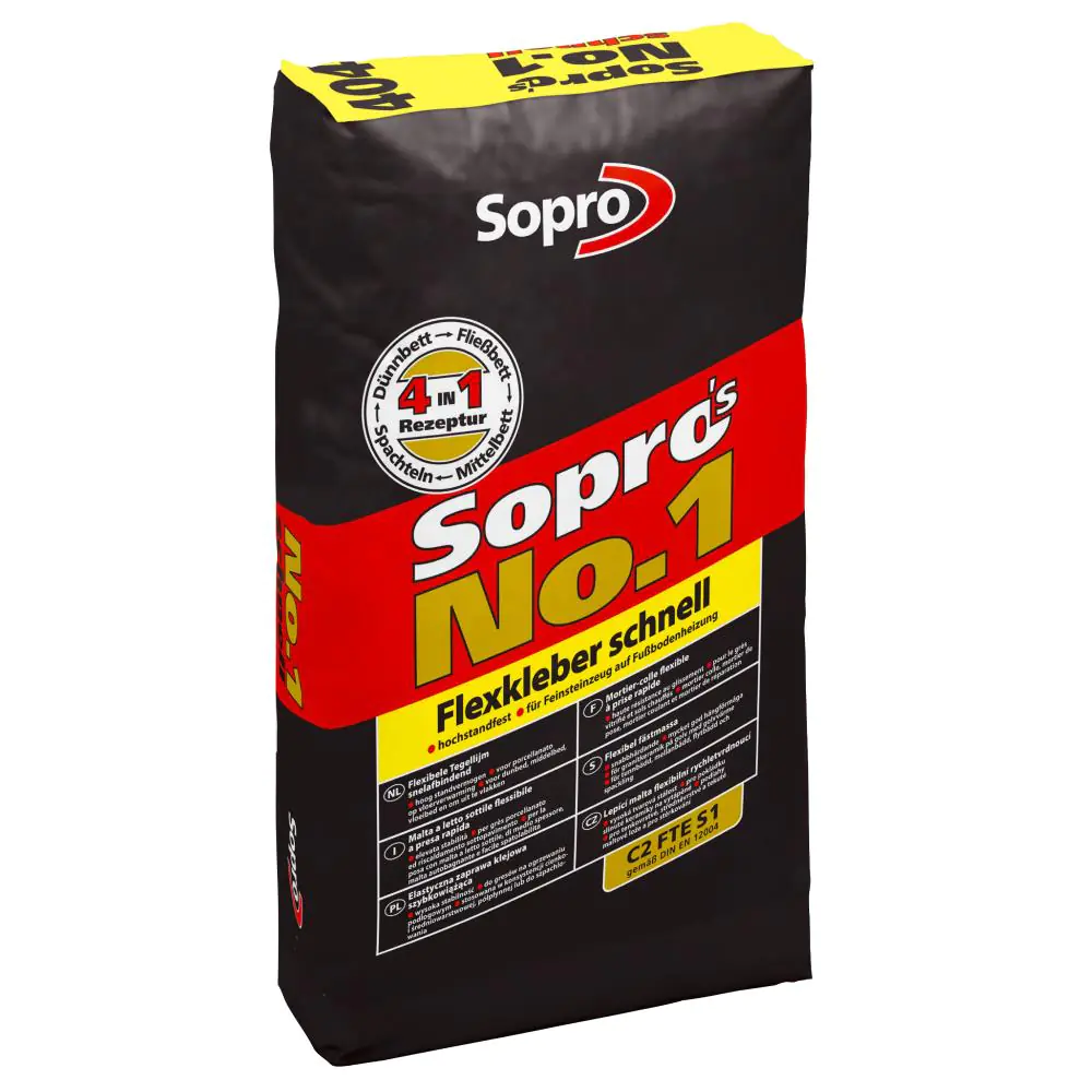 Fliesenkleber Sopro 40405 Sopro's No.1 schnell Flexkleber 5 kg - No.1 404