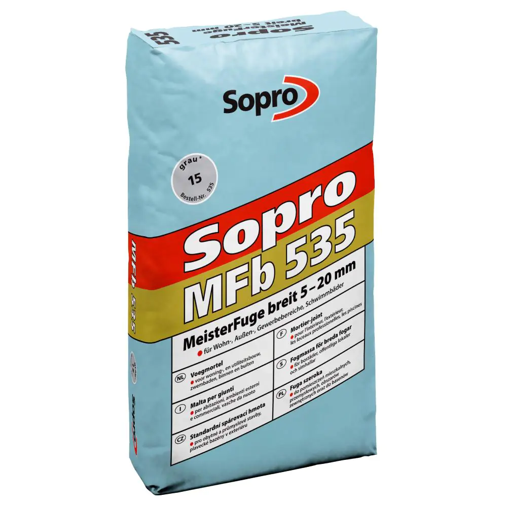 Fugenmasse Sopro 53521 MeisterFuge breit 5-20 mm grau 15 - 25 kg - MFb