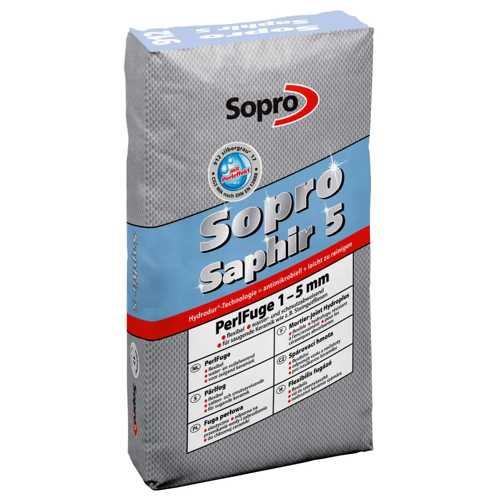 Fugenmasse Sopro 91715 SoproSaphir 5 Perlfuge 1-5 mm pergamon - 15 kg