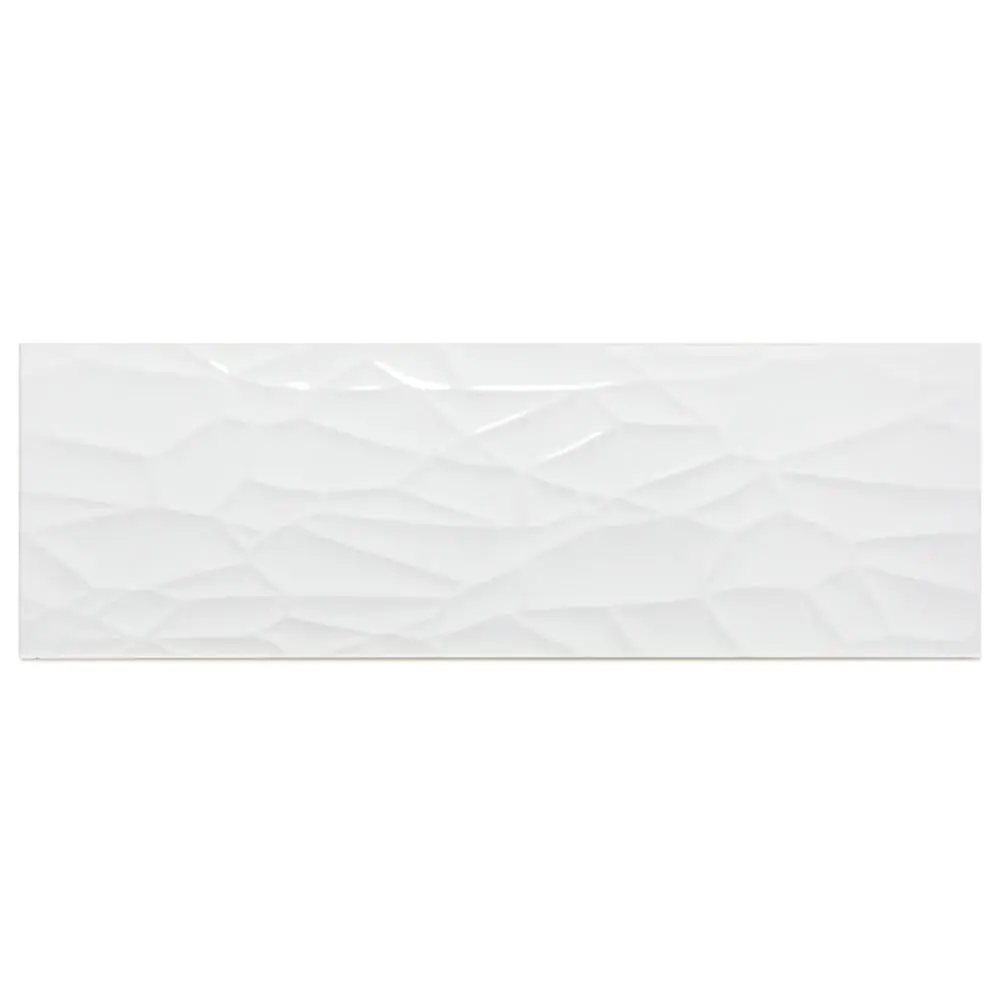 Wandfliese Dekor Cifre Glaciar Mojave white brillo weiß 30x90 cm I.Sorte