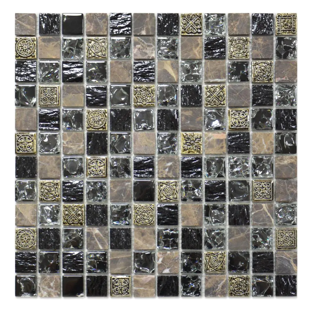 Mosaik Haju MAX02 braun grau schwarz 30x30 cm I.Sorte