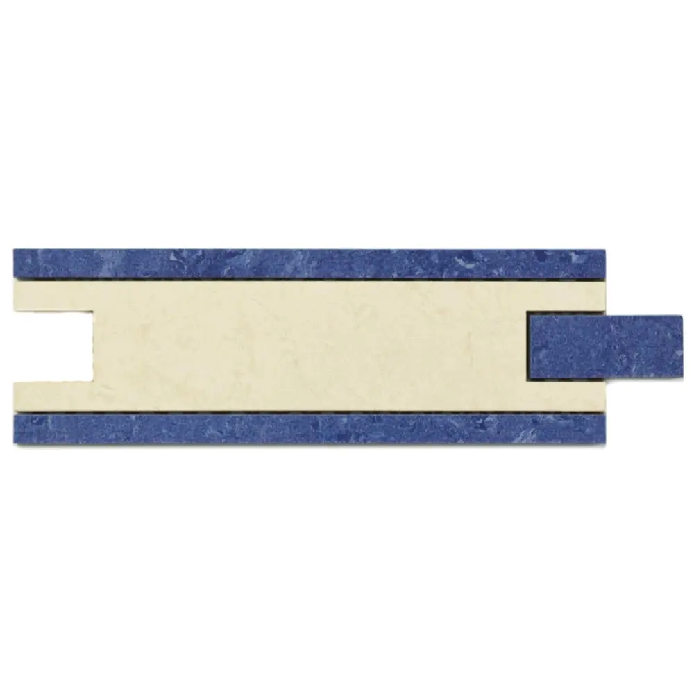 Bordüre Villeroy & Boch 2328 NK14 Athos blau creme 10x30 cm I.Sorte