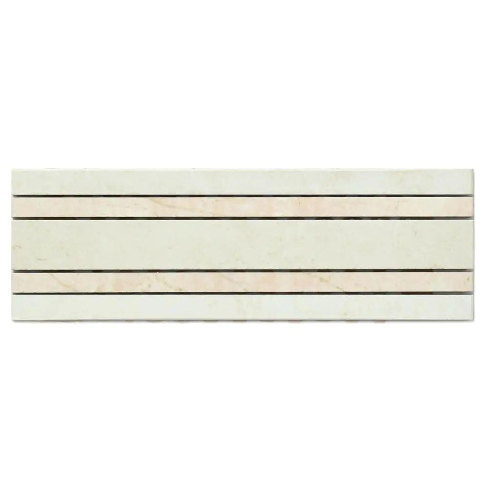 Bordüre Villeroy & Boch 2492 V10L Opus Lapideum beige rosa 10x30 cm I.Sorte