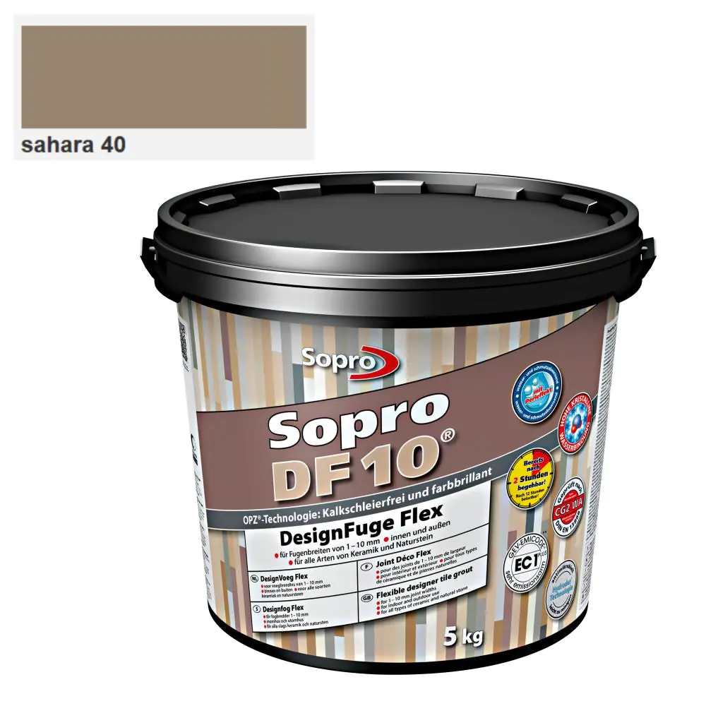 Fugenmasse Sopro 107405 Designfuge Flex DF 10 sahara 40 - 5 kg