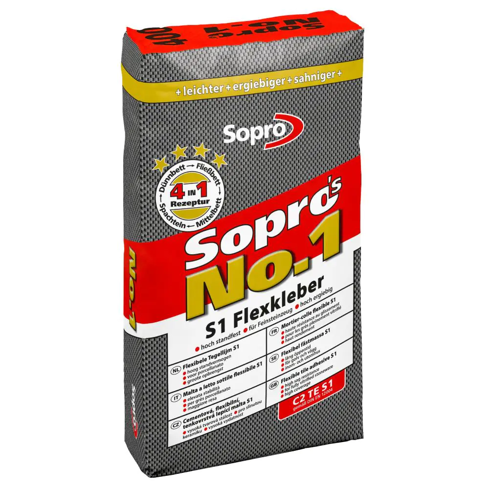 Fliesenkleber Sopro 40021 Sopro 's No. 1 Flexkleber 25 kg - No.1 400