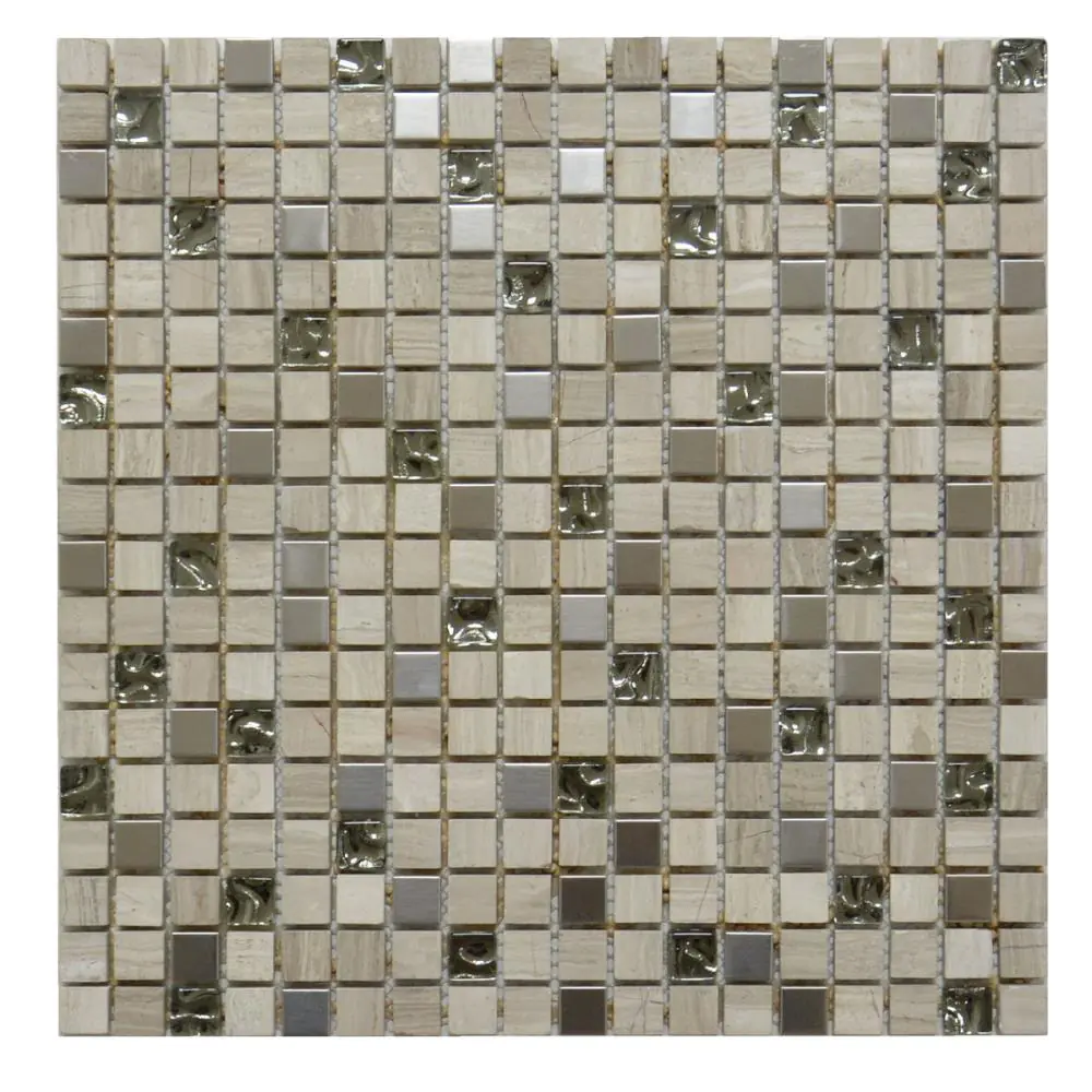 Mosaik HJ SPG1515 grau beige silber 30x30 cm