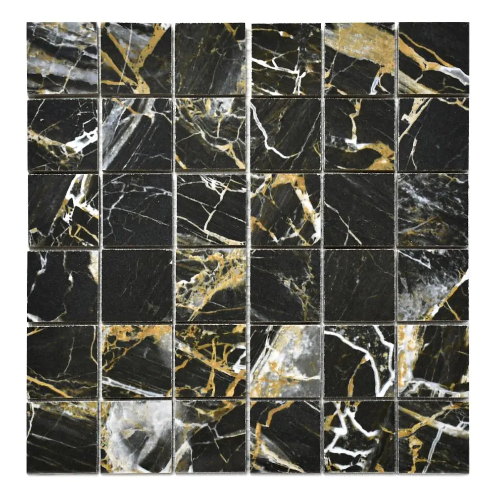 Mosaik Cifre Golden black pulido schwarz gold 30x30 cm I.Sorte