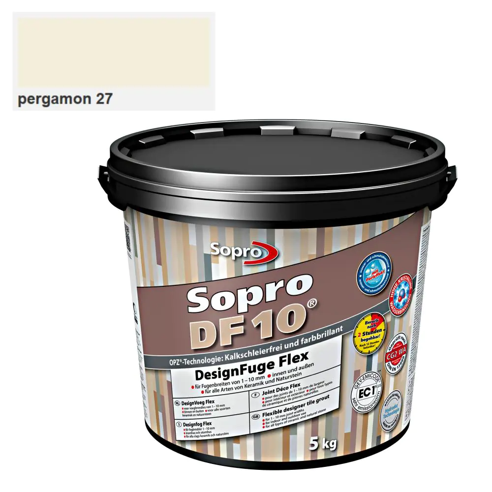 Fugenmasse Sopro 105805 Designfuge Flex DF 10 pergamon 27 - 5 kg